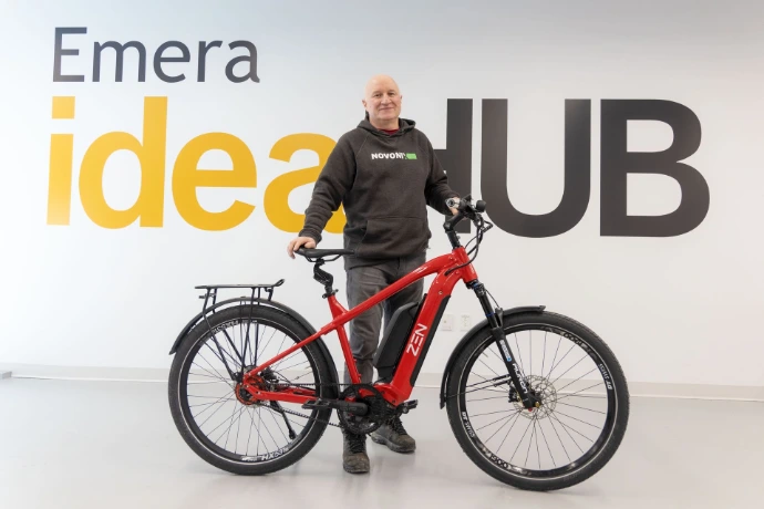 Zen founder, Guinness World Record holder, with a Zen e-bike